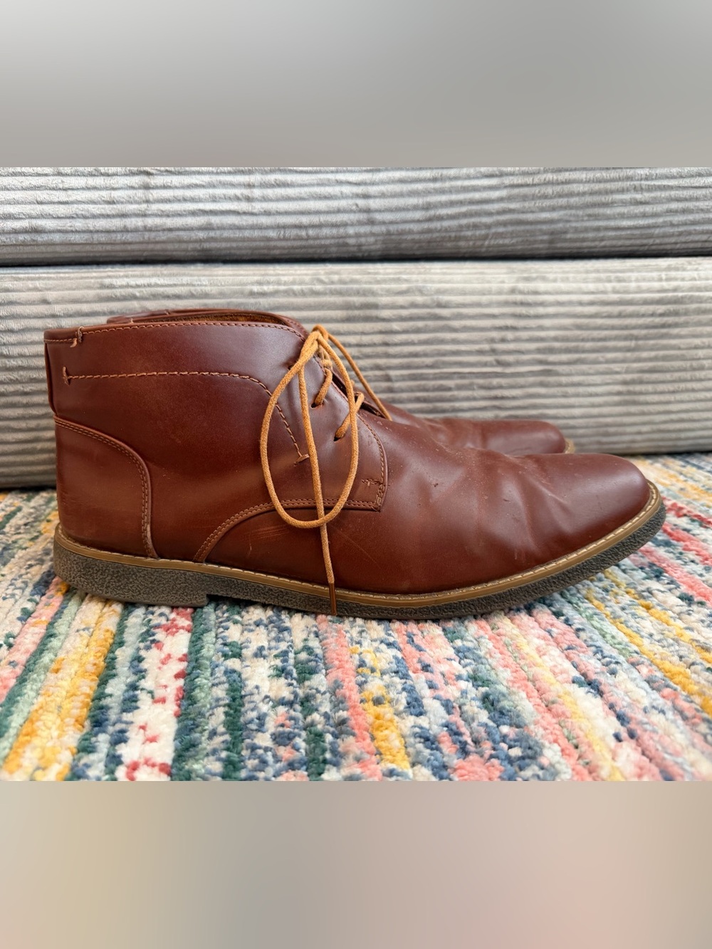 Deer Stags Chestnut Brown Leather Bangor Chukka Boots